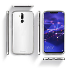 Ladda upp bild till gallerivisning, Moozy 360 Degree Case for Huawei Mate 20 Lite - Full body Front and Back Slim Clear Transparent TPU Silicone Gel Cover