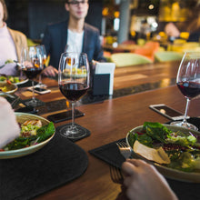 Załaduj obraz do przeglądarki galerii, VILSTO Felt Fabric Place Mats, Dining Table Dinner Sets, Placemats and Coasters Set with Cutlery Holder, 18 Piece Set, Kitchen Mat, Dark Grey