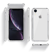 Cargar imagen en el visor de la galería, Moozy Shock Proof Silicone Case for iPhone XR - Transparent Crystal Clear Phone Case Soft TPU Cover