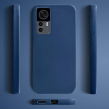 Load image into Gallery viewer, Moozy Lifestyle. Silicone Case for Xiaomi 12T and 12T Pro, Midnight Blue - Liquid Silicone Lightweight Cover with Matte Finish and Soft Microfiber Lining, Premium Silicone Case