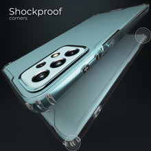 Ladda upp bild till gallerivisning, Moozy Xframe Shockproof Case for Samsung A33 5G - Transparent Rim Case, Double Colour Clear Hybrid Cover with Shock Absorbing TPU Rim
