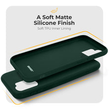 Ladda upp bild till gallerivisning, Moozy Minimalist Series Silicone Case for Samsung A32 5G, Midnight Green - Matte Finish Lightweight Mobile Phone Case Slim Soft Protective TPU Cover with Matte Surface