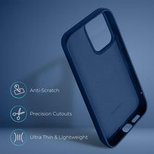Ladda upp bild till gallerivisning, Moozy Lifestyle. Silicone Case for Samsung A33 5G, Midnight Blue - Liquid Silicone Lightweight Cover with Matte Finish and Soft Microfiber Lining, Premium Silicone Case