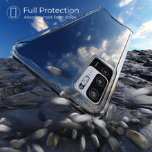 Ladda upp bild till gallerivisning, Moozy Xframe Shockproof Case for Xiaomi Redmi Note 10 5G and Poco M3 Pro 5G - Transparent Rim Case, Double Colour Clear Hybrid Cover with Shock Absorbing TPU Rim