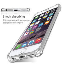 Load image into Gallery viewer, Moozy Shock Proof Silicone Case for iPhone 6, iPhone 6s - Transparent Crystal Clear Phone Case Soft TPU Cover