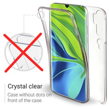 Carica l'immagine nel visualizzatore di Gallery, Moozy 360 Degree Case for Xiaomi Mi Note 10, Xiaomi Mi Note 10 Pro - Transparent Full body Cover - Hard PC Back and Soft TPU Silicone Front