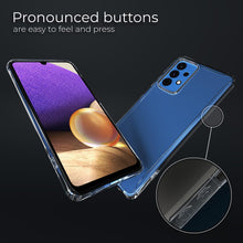 Lade das Bild in den Galerie-Viewer, Moozy Xframe Shockproof Case for Samsung A32 5G - Transparent Rim Case, Double Colour Clear Hybrid Cover with Shock Absorbing TPU Rim
