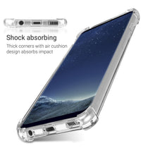 Ladda upp bild till gallerivisning, Moozy Shock Proof Silicone Case for Samsung S8 - Transparent Crystal Clear Phone Case Soft TPU Cover