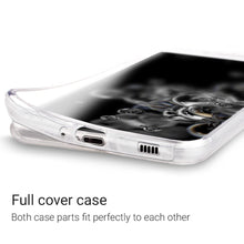 Carica l'immagine nel visualizzatore di Gallery, Moozy 360 Degree Case for Samsung S20 Ultra - Transparent Full body Slim Cover - Hard PC Back and Soft TPU Silicone Front