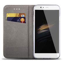 Ladda upp bild till gallerivisning, Moozy Case Flip Cover for Huawei P10, Dark Blue - Smart Magnetic Flip Case with Card Holder and Stand