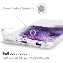 Carica l'immagine nel visualizzatore di Gallery, Moozy 360 Degree Case for Samsung S20 FE - Transparent Full body Slim Cover - Hard PC Back and Soft TPU Silicone Front