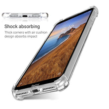 Ladda upp bild till gallerivisning, Moozy Shock Proof Silicone Case for Xiaomi Redmi 7A - Transparent Crystal Clear Phone Case Soft TPU Cover