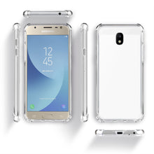 Charger l'image dans la galerie, Moozy Shock Proof Silicone Case for Samsung J3 2017 - Transparent Crystal Clear Phone Case Soft TPU Cover
