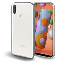 Carica l'immagine nel visualizzatore di Gallery, Moozy 360 Degree Case for Samsung A11 - Transparent Full body Slim Cover - Hard PC Back and Soft TPU Silicone Front