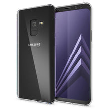 Carica l'immagine nel visualizzatore di Gallery, Moozy 360 Degree Case for Samsung A8 2018 - Full body Front and Back Slim Clear Transparent TPU Silicone Gel Cover