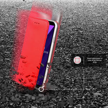 Ladda upp bild till gallerivisning, Moozy Case Flip Cover for Huawei Y6 2018, Red - Smart Magnetic Flip Case with Card Holder and Stand