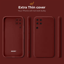 Afbeelding in Gallery-weergave laden, Moozy Minimalist Series Silicone Case for Samsung A12, Wine Red - Matte Finish Lightweight Mobile Phone Case Slim Soft Protective