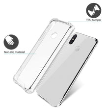 Ladda upp bild till gallerivisning, Moozy Shock Proof Silicone Case for Xiaomi Mi 8 - Transparent Crystal Clear Phone Case Soft TPU Cover