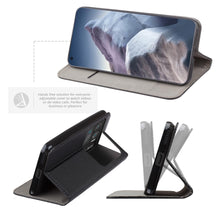 Load image into Gallery viewer, Moozy Case Flip Cover for Xiaomi Mi 11 Ultra, Black - Smart Magnetic Flip Case Flip Folio Wallet Case with Card Holder and Stand, Credit Card Slots