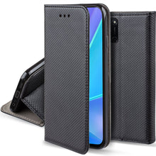 Ladda upp bild till gallerivisning, Moozy Case Flip Cover for Oppo A72, Oppo A52 and Oppo A92, Black - Smart Magnetic Flip Case with Card Holder and Stand