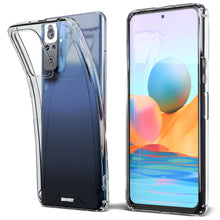 Ladda upp bild till gallerivisning, Moozy Xframe Shockproof Case for Xiaomi Redmi Note 10 Pro and Note 10 Pro Max - Transparent Rim Case, Double Colour Clear Hybrid Cover