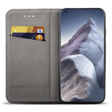 Load image into Gallery viewer, Moozy Case Flip Cover for Xiaomi Mi 11 Ultra, Black - Smart Magnetic Flip Case Flip Folio Wallet Case with Card Holder and Stand, Credit Card Slots