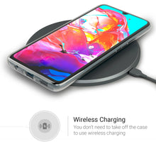 Carica l'immagine nel visualizzatore di Gallery, Moozy 360 Degree Case for Samsung A70 - Full body Front and Back Slim Clear Transparent TPU Silicone Gel Cover