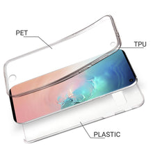 Ladda upp bild till gallerivisning, Moozy 360 Degree Case for Samsung S10 - Transparent Full body Slim Cover - Hard PC Back and Soft TPU Silicone Front