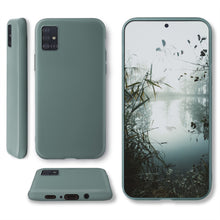 Charger l'image dans la galerie, Moozy Minimalist Series Silicone Case for Samsung A51, Blue Grey - Matte Finish Slim Soft TPU Cover
