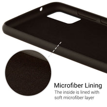 Load image into Gallery viewer, Moozy Lifestyle. Designed for Samsung S20 Case, Black - Liquid Silicone Cover with Matte Finish and Soft Microfiber Lining