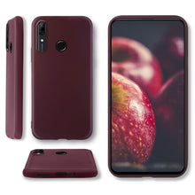 Ladda upp bild till gallerivisning, Moozy Minimalist Series Silicone Case for Huawei P Smart Z and Honor 9X, Wine Red - Matte Finish Slim Soft TPU Cover