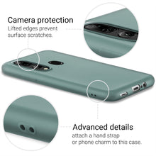 Cargar imagen en el visor de la galería, Moozy Minimalist Series Silicone Case for Huawei P Smart Plus 2019 and Honor 20 Lite, Blue Grey - Matte Finish Slim Soft TPU Cover