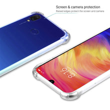 Ladda upp bild till gallerivisning, Moozy Shock Proof Silicone Case for Xiaomi Redmi 7 - Transparent Crystal Clear Phone Case Soft TPU Cover