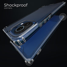 Load image into Gallery viewer, Moozy Xframe Shockproof Case for Xiaomi Mi 11 - Transparent Rim Case, Double Colour Clear Hybrid Cover with Shock Absorbing TPU Rim