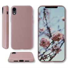 Cargar imagen en el visor de la galería, Moozy Minimalist Series Silicone Case for iPhone XR, Rose Beige - Matte Finish Slim Soft TPU Cover