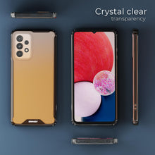 Ladda upp bild till gallerivisning, Moozy Xframe Shockproof Case for Samsung A13 4G - Black Rim Transparent Case, Double Colour Clear Hybrid Cover with Shock Absorbing TPU Rim
