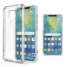 Ladda upp bild till gallerivisning, Moozy Shock Proof Silicone Case for Huawei Mate 20 - Transparent Crystal Clear Phone Case Soft TPU Cover