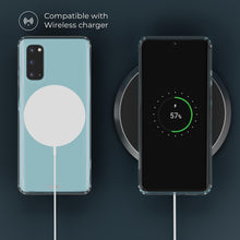 Charger l'image dans la galerie, Moozy Xframe Shockproof Case for Samsung S20 - Transparent Rim Case, Double Colour Clear Hybrid Cover with Shock Absorbing TPU Rim