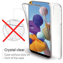 Carica l'immagine nel visualizzatore di Gallery, Moozy 360 Degree Case for Samsung A21s - Transparent Full body Slim Cover - Hard PC Back and Soft TPU Silicone Front