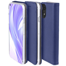 Charger l'image dans la galerie, Moozy Case Flip Cover for Xiaomi Mi 11 Lite and Mi 11 Lite 5G, Dark Blue - Smart Magnetic Flip Case Flip Folio Wallet Case