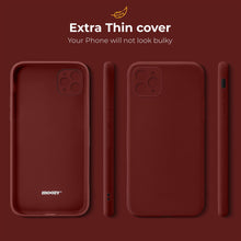 Load image into Gallery viewer, Moozy Minimalist Series Silicone Case for iPhone 13 Pro, Wine Red - Matte Finish Lightweight Mobile Phone Case Slim Soft Protective