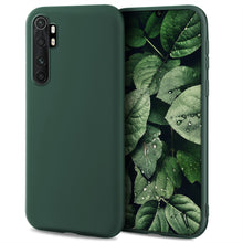 Load image into Gallery viewer, Moozy Minimalist Series Silicone Case for Xiaomi Mi Note 10 Lite, Midnight Green - Matte Finish Slim Soft TPU Cover