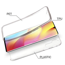 Ladda upp bild till gallerivisning, Moozy 360 Degree Case for Xiaomi Mi Note 10 Lite - Transparent Full body Slim Cover - Hard PC Back and Soft TPU Silicone Front