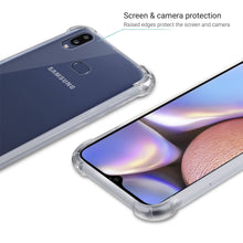 Carica l'immagine nel visualizzatore di Gallery, Moozy Shock Proof Silicone Case for Samsung A10s - Transparent Crystal Clear Phone Case Soft TPU Cover