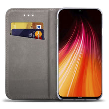 Załaduj obraz do przeglądarki galerii, Moozy Case Flip Cover for Xiaomi Redmi Note 8, Gold - Smart Magnetic Flip Case with Card Holder and Stand