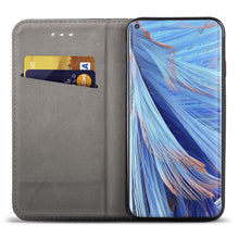 Ladda upp bild till gallerivisning, Moozy Case Flip Cover for Oppo Find X2 Neo, Black - Smart Magnetic Flip Case with Card Holder and Stand