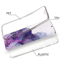 Carica l'immagine nel visualizzatore di Gallery, Moozy 360 Degree Case for Samsung S20 - Transparent Full body Slim Cover - Hard PC Back and Soft TPU Silicone Front