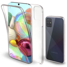 Carica l'immagine nel visualizzatore di Gallery, Moozy 360 Degree Case for Samsung A71 - Transparent Full body Slim Cover - Hard PC Back and Soft TPU Silicone Front