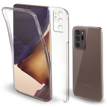 Load image into Gallery viewer, Moozy 360 Degree Case for Samsung Note 20 Ultra, Note 20 Ultra 5G - Transparent Full body Slim Cover - Hard PC Back and Soft TPU Silicone Front