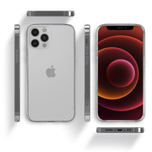 Cargar imagen en el visor de la galería, Moozy 360 Degree Case for iPhone 12, iPhone 12 Pro - Transparent Full body Slim Cover - Hard PC Back and Soft TPU Silicone Front